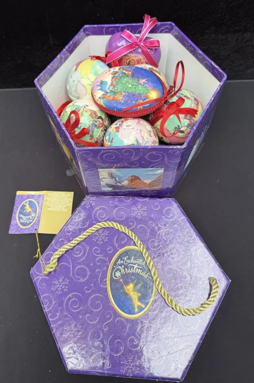 Vintage Vintage Disney Store Enchanted Christmas 14 Pc Ornament Set